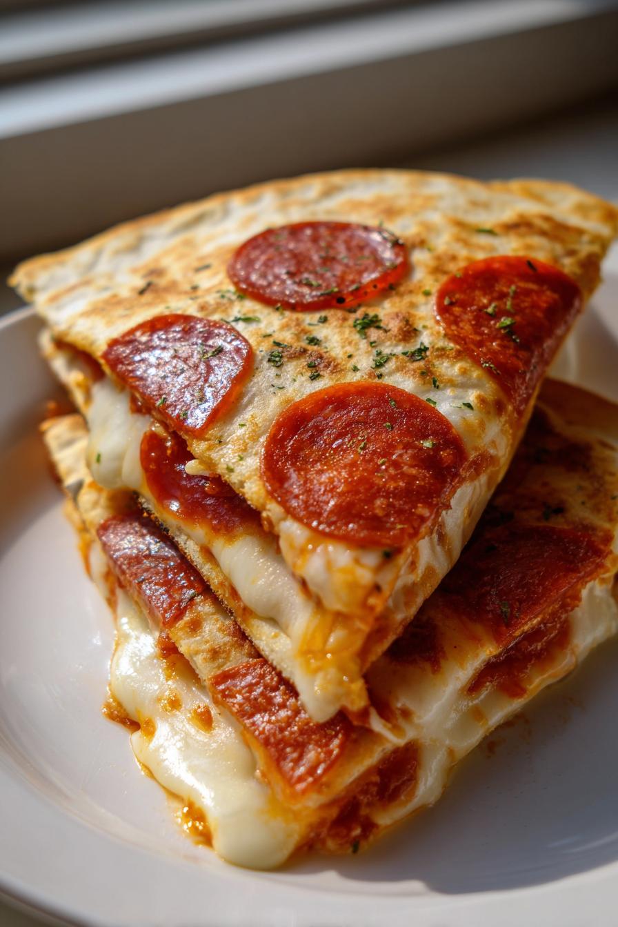 Pepperoni Pizza Quesadillas