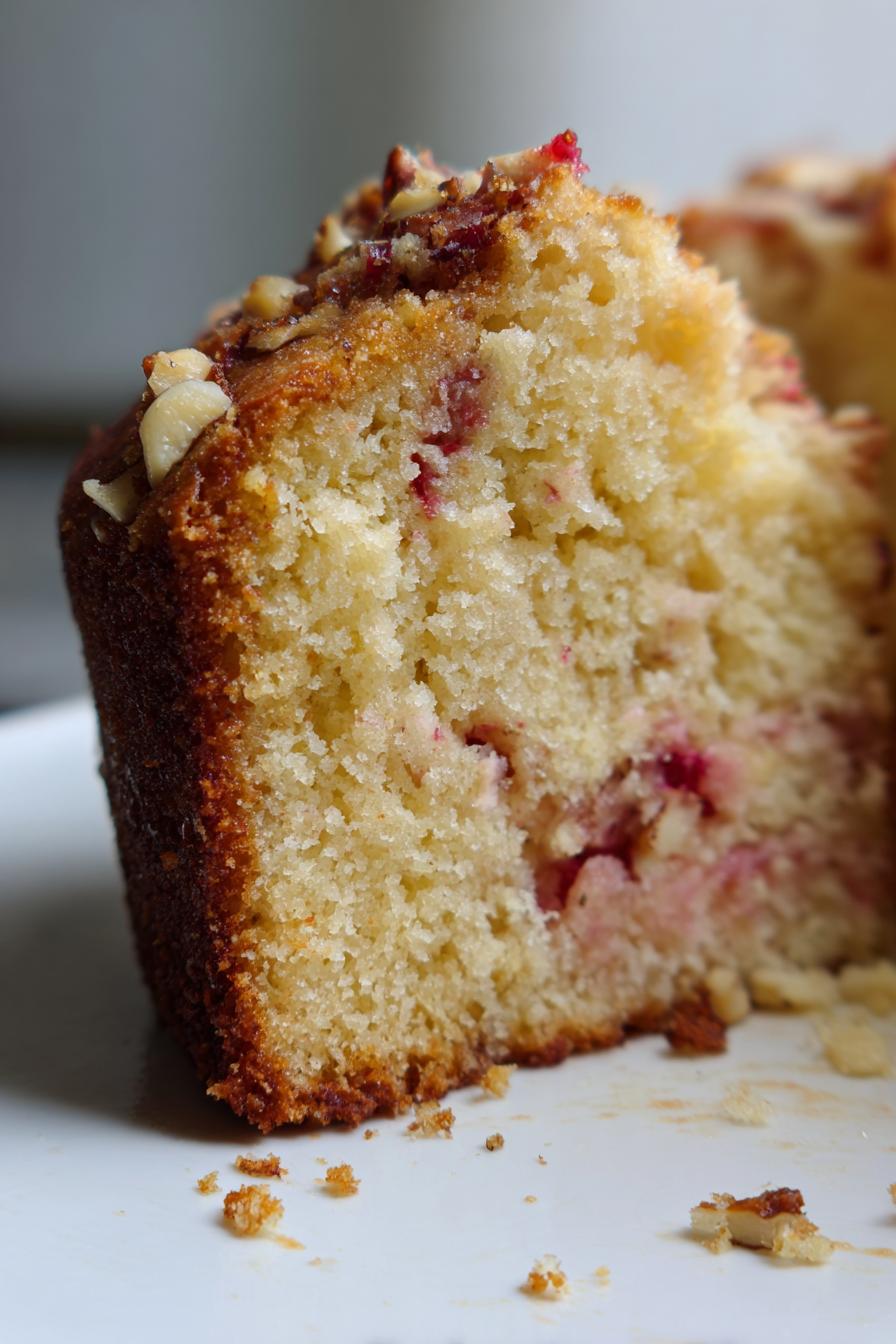 homemade strawberry italian cream pound cake