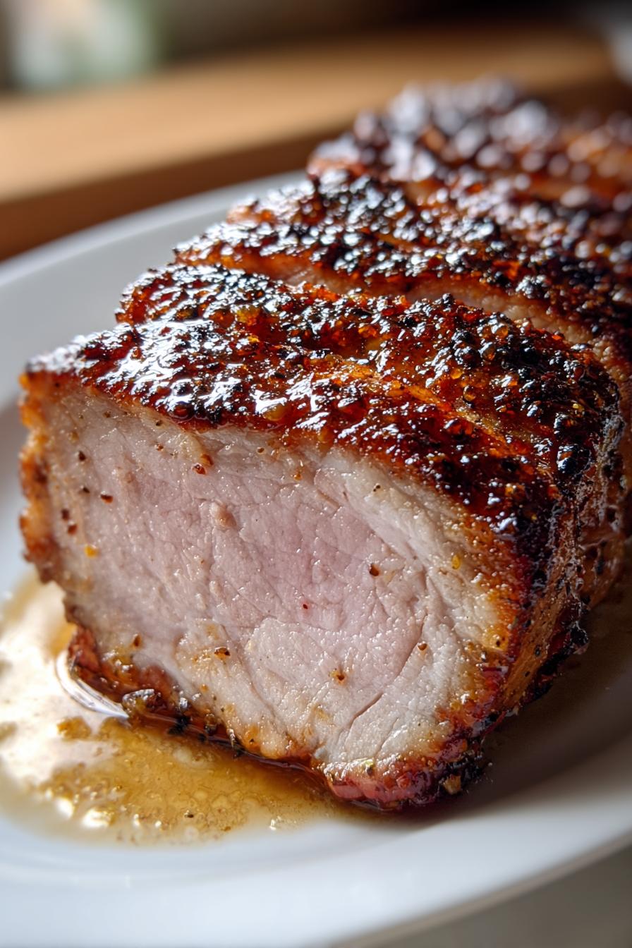 smoked pork loin - detail 1