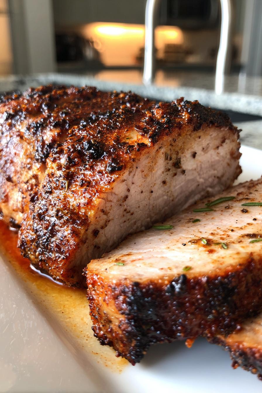 smoked pork loin - detail 2