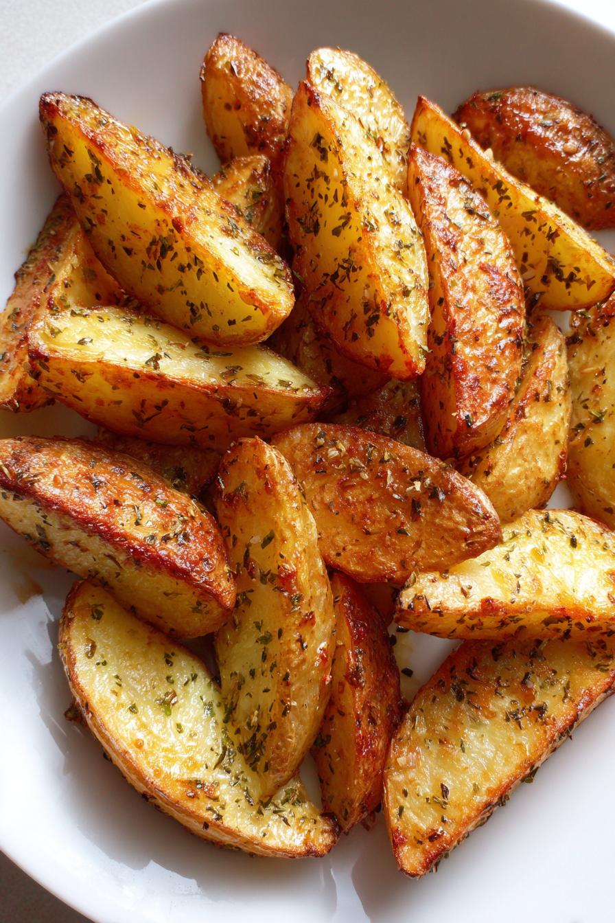Air Fryer Greek Lemon Potatoes