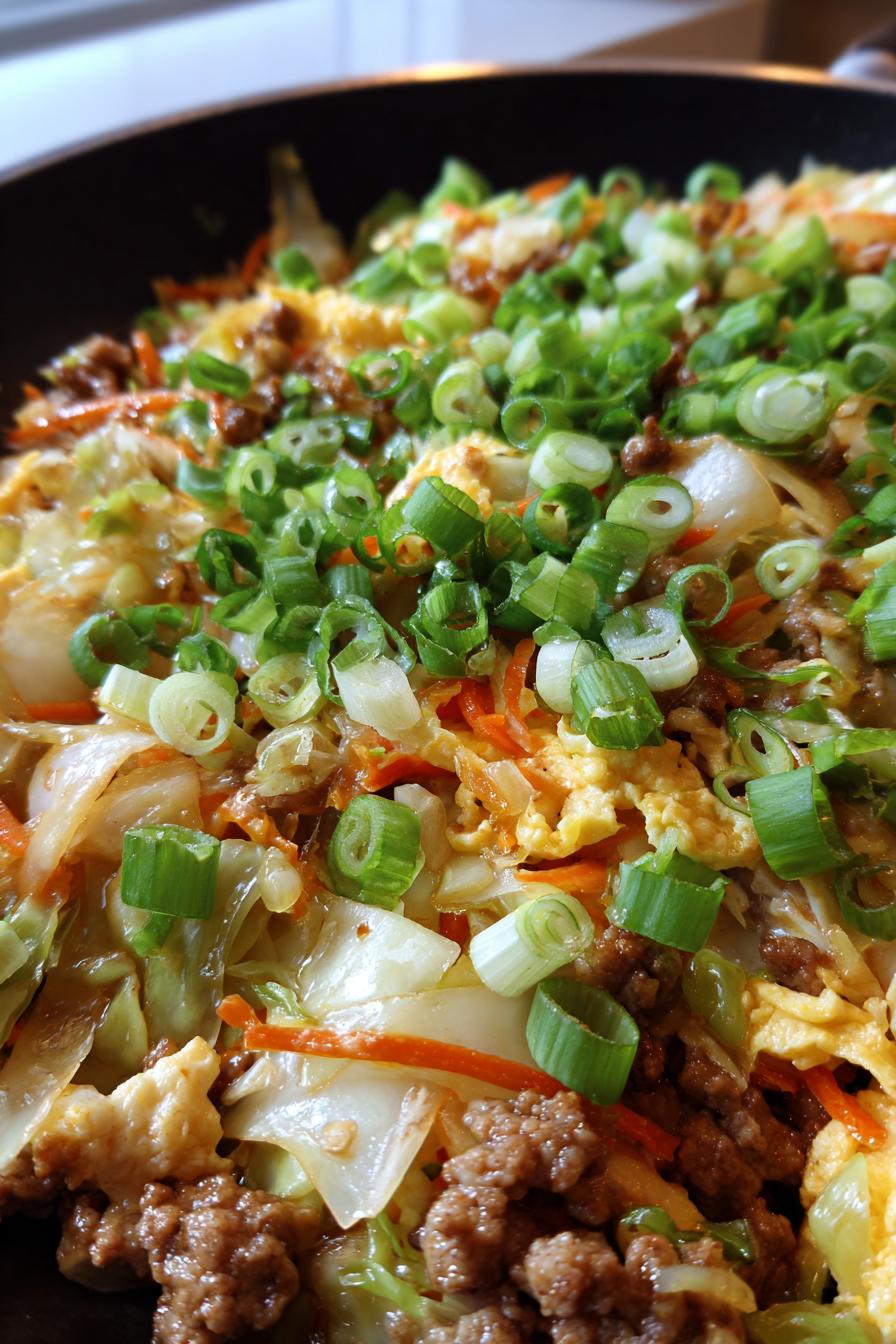 deconstructed egg roll in a bowl
