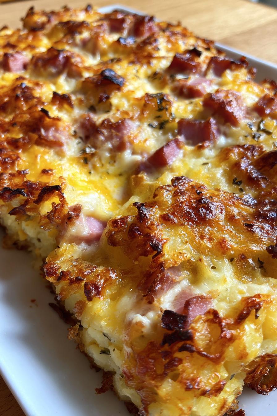 ham and cheese hash brown casserole